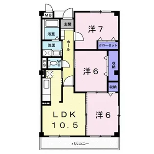 カーサグリーンⅡ【3階】の間取り