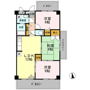 ワッセナー21【3階】の間取り