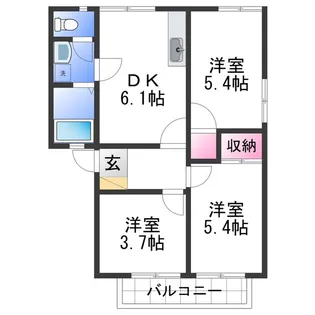 ディアスコスモ【2階】の間取り