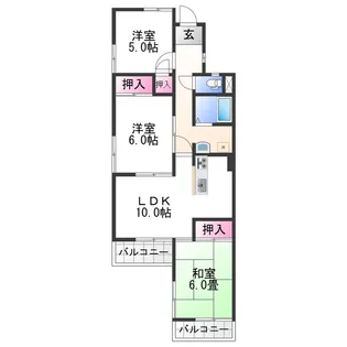 スクエアメゾン和歌山【3階】の間取り