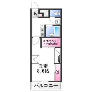 レオパレス北新【2階】の間取り