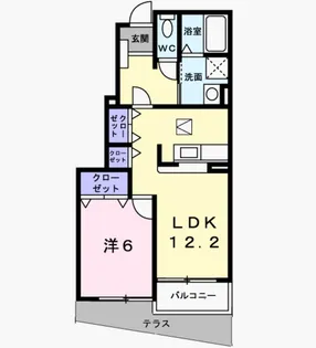 ウィズダム パレス A【1階】の間取り