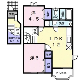 ブールバールⅡ【2階】の間取り