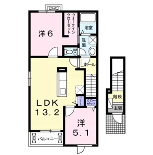 エンジェル ハウスA【2階】の間取り