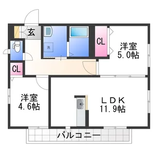 シャーメゾンソレイユ【2階】の間取り
