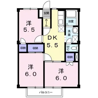 サンリバー21【2階】の間取り