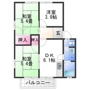 ディアスくすみ【2階】の間取り