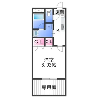 フジパレス西国分【1階】の間取り