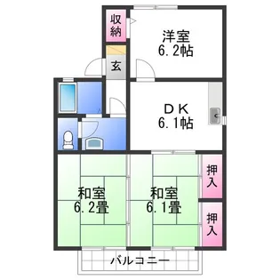 ファミール前島Ⅱ【2階】の間取り