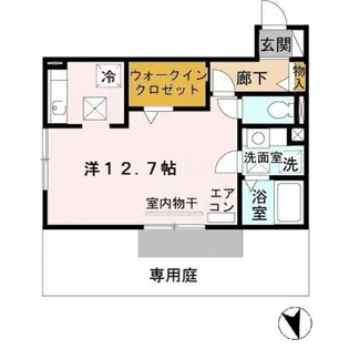 フォースクエア岡田【1階】の間取り