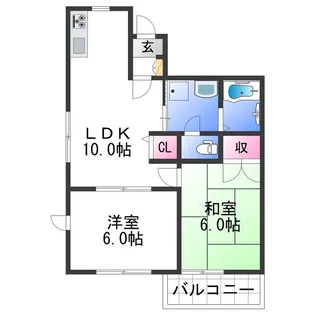 ガーデンコート中之島【2階】の間取り