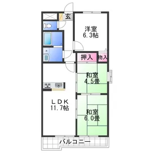 アンブリック【3階】の間取り