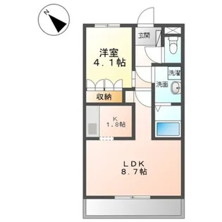 パロ・アルトB【1階】の間取り