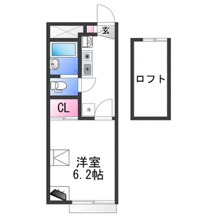 レオパレスコスモーS【2階】の間取り