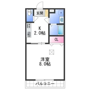 ソルエール梅原【1階】の間取り
