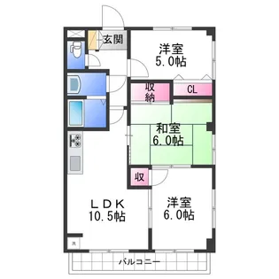 アメニティ松ヶ丘【3階】の間取り