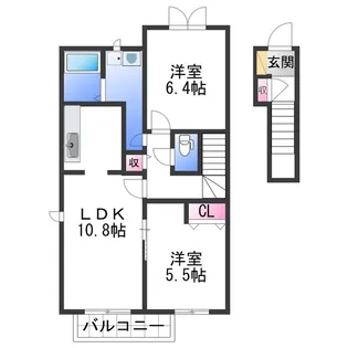 アベニール【2階】の間取り