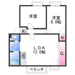 ローズアベニュー【2階】の間取り