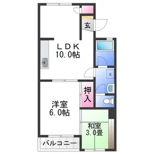 メゾンクルール【3階】の間取り