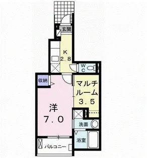 モデッサ クスミール【1階】の間取り