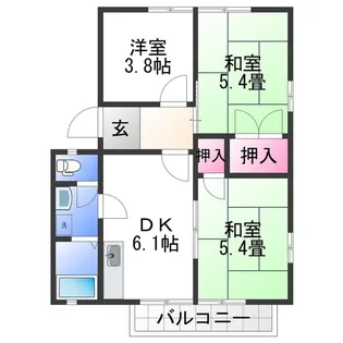 ディアス寿里【2階】の間取り