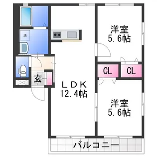 リッチンコートⅡ【1階】の間取り