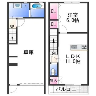 1LDKの間取り画像