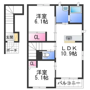 シャーメゾンi【2階】の間取り