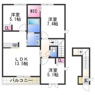 MAST COURT秋葉【2階】の間取り
