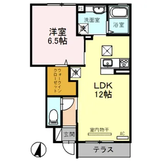 D−room下井阪南【1階】の間取り