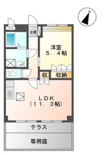 1LDKの間取り画像