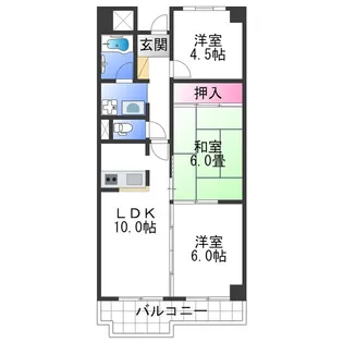 ヤマイチPLAZA サンシティ広瀬【6階】の間取り