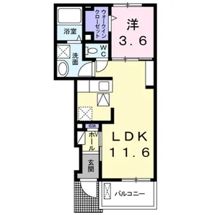 1LDKの間取り画像