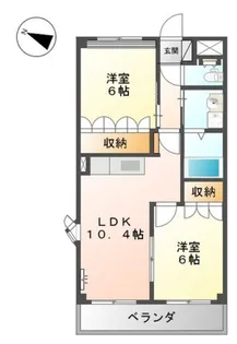 コート・ヴィラージュB【2階】の間取り