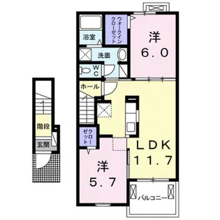 ベルファミーユ Ⅱ【2階】の間取り