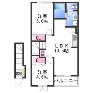 メゾン・エスポワール【1階】の間取り