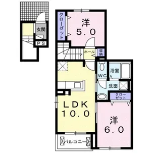 グランデ・フォルテ木ノ本【2階】の間取り
