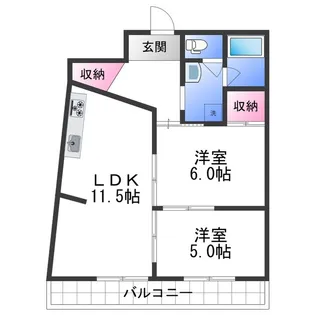 ラピュタ宮前【5階】の間取り