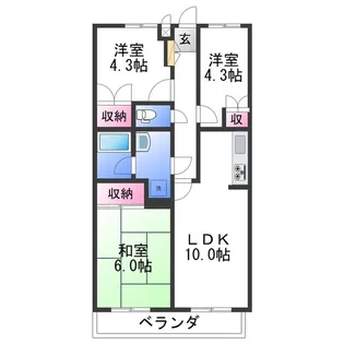メゾン梶取【2階】の間取り