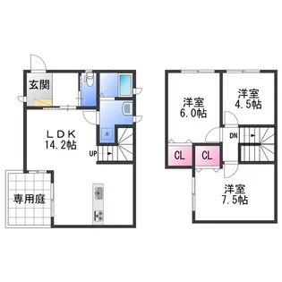 和歌山県和歌山市西庄【一戸建】の間取り