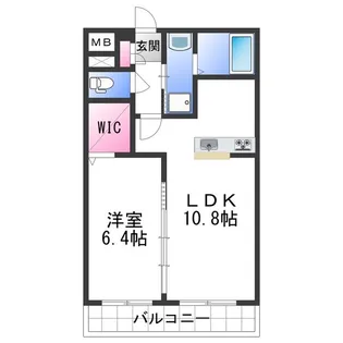 カサ・エイト【1階】の間取り