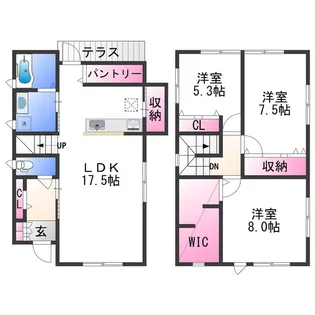 和歌山県和歌山市関戸3丁目【テラスハウス】の間取り