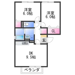 J−ロイネット【3階】の間取り