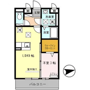 ソワサントゥ ヴァレ【3階】の間取り
