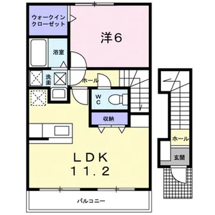 サニーライツⅡ【2階】の間取り