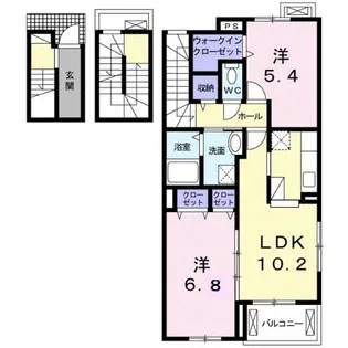 コート・ダジュールA【3階】の間取り