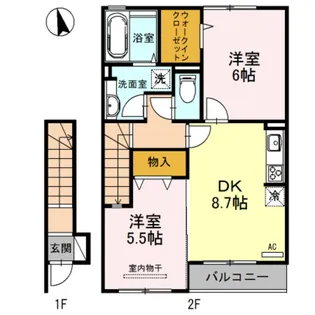 クロカンブッシュ【2階】の間取り