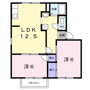 タウニイ梅原Ⅱ【2階】の間取り
