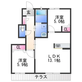 フローラル・アイⅡ【1階】の間取り