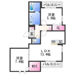 BEREO WAKAYAMA【2階】の間取り
